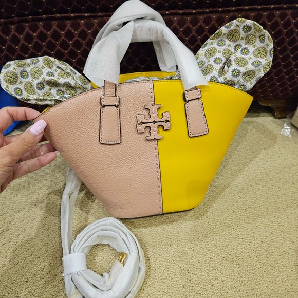 NEW Tori Burch - The McGraw Color-Block Mini Shopper Tote Handbag - Picture 8 of 8